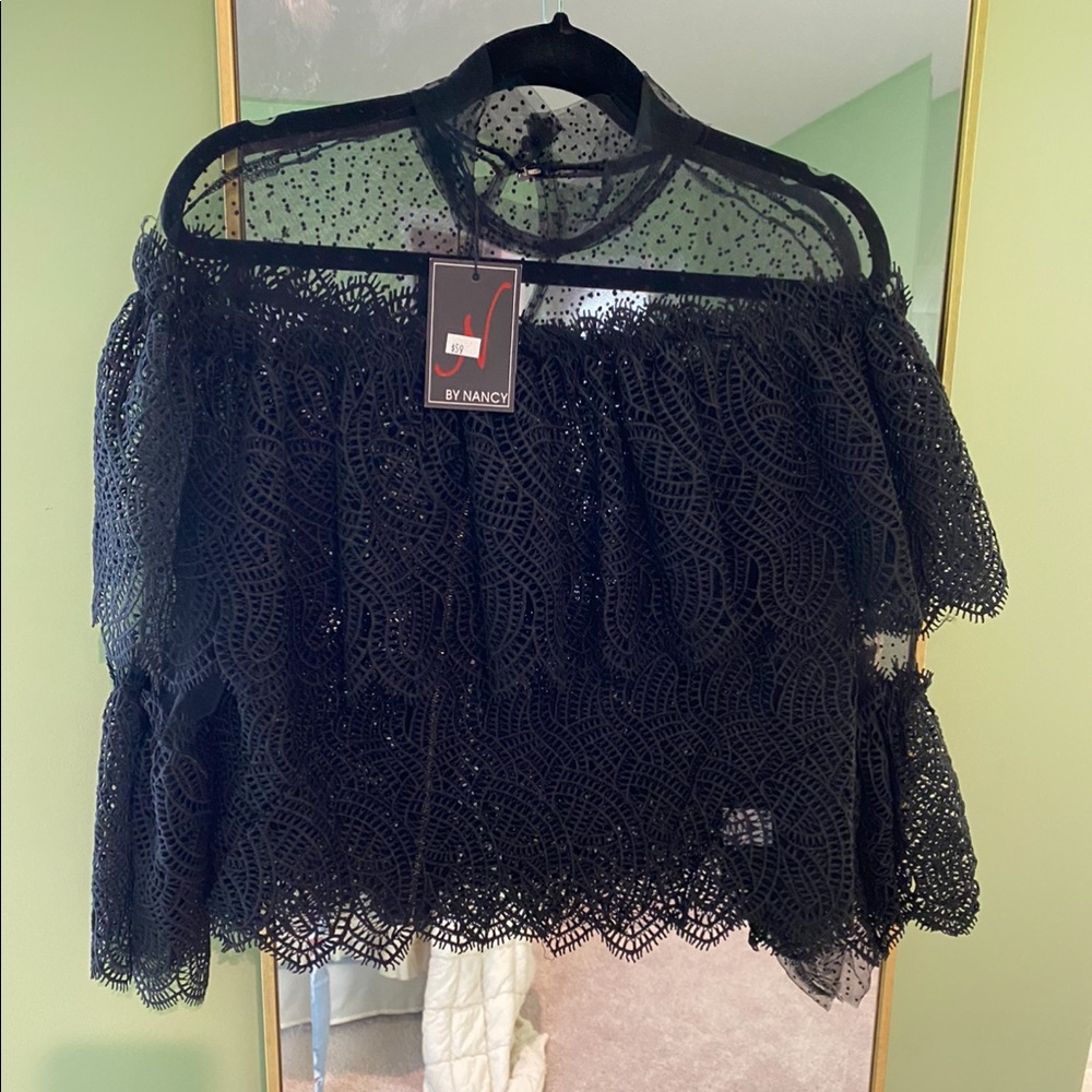Black lace top